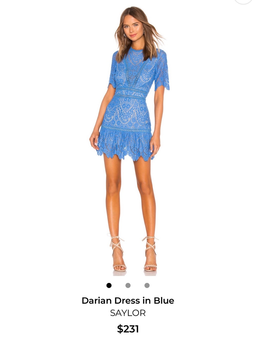 SAYLOR Darian Lace Mini Dress in Bright Blue